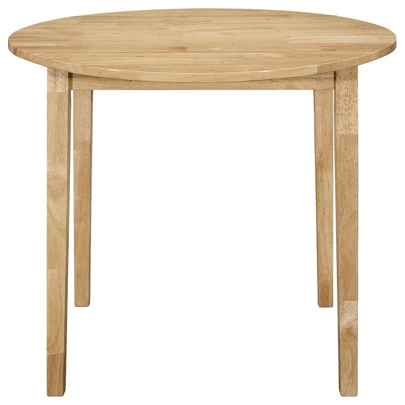 Large Picture of Coaster Furniture Bucknell 130006 3-piece Round Drop Leaf Dining Table Set - Natural