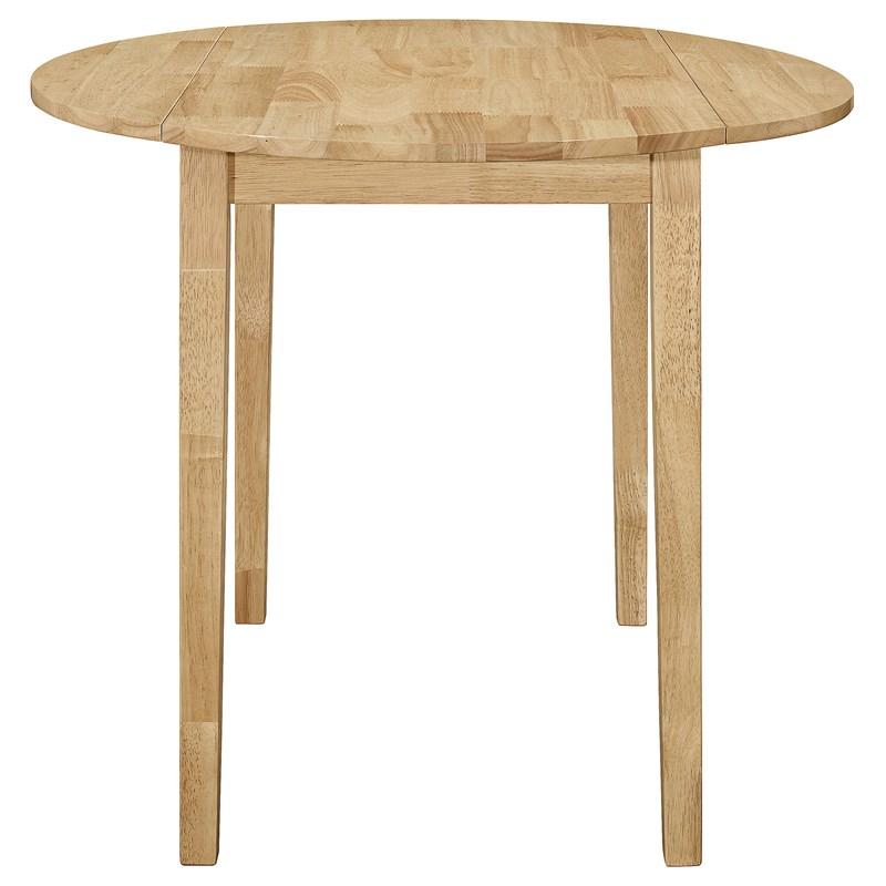 Large Picture of Coaster Furniture Bucknell 130006 3-piece Round Drop Leaf Dining Table Set - Natural