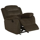 Coaster Furniture Rodman 601883 Upholstered Padded Arm Glider Recliner - Olive Brown