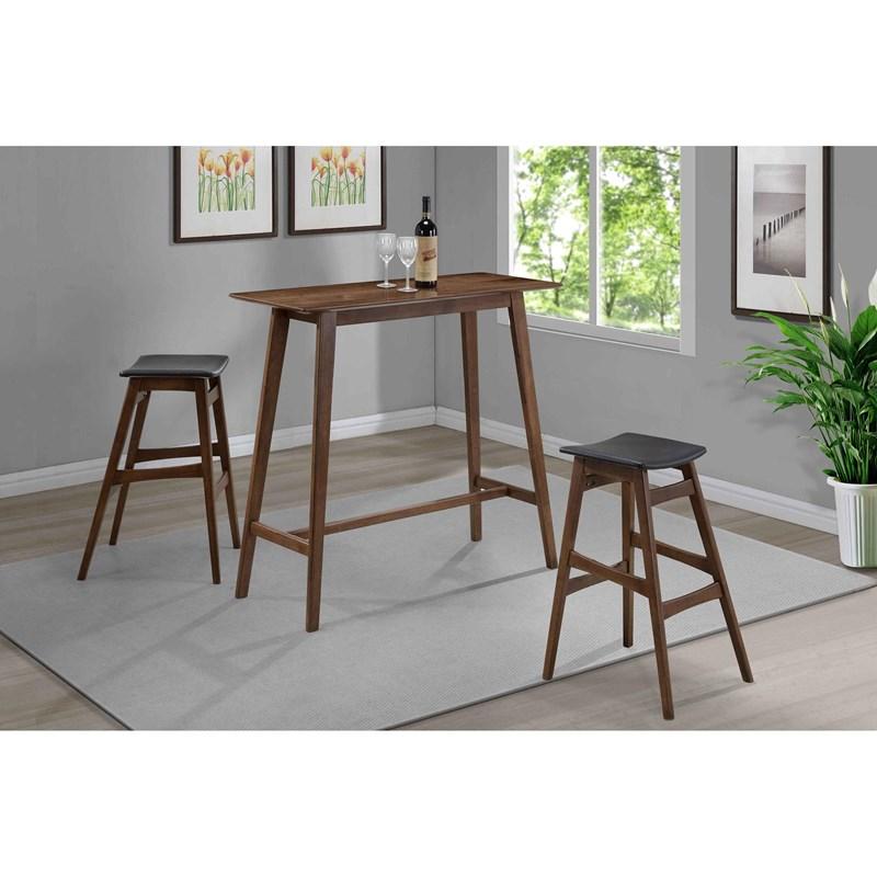 Large Picture of Coaster Furniture Finnick 101436 Rectangular 47-inch Pub Height Bar Table - Walnut