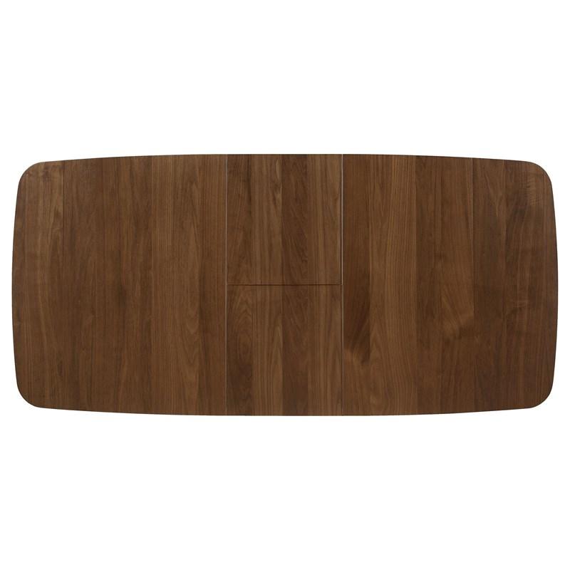 Large Picture of Coaster Furniture Redbridge 106591 75-inch Extension Leaf Dining Table - Natural Walnut