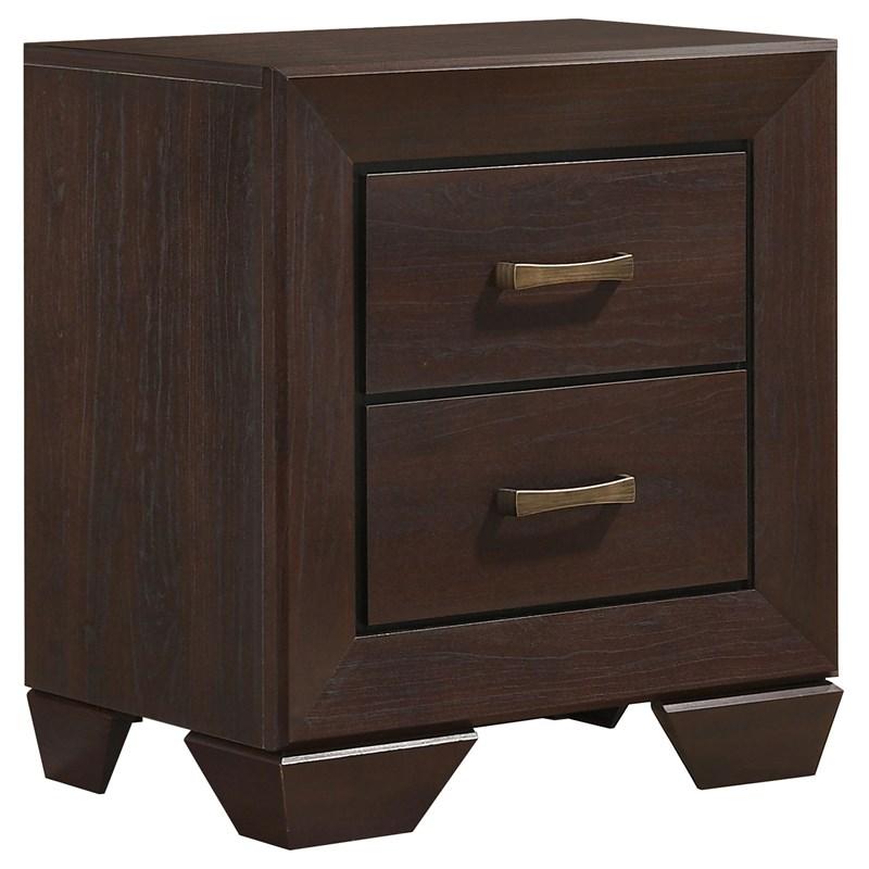 Coaster Furniture Kauffman 204392 2-Drawer Nightstand - Dark Cocoa