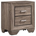 Coaster Furniture Kauffman 204192 2-Drawer Nightstand - Washed Taupe