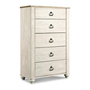Signature Design by Ashley Willowton B267-46 Five Drawer Chest (Chests - 5 Drawers)