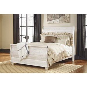 Signature Design by Ashley Willowton B267B4 Queen Sleigh Bed (Beds - Queen)