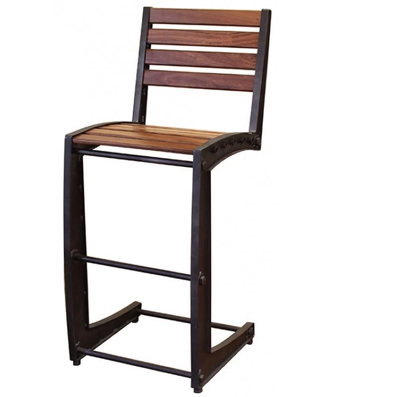 International Furniture Direct Parota IFD866BS30-S Iron Barstool