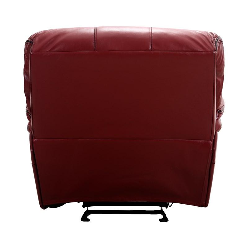 Large Picture of Homelegance Pecos 8480RED-1 Glider Reclining Chair - Red