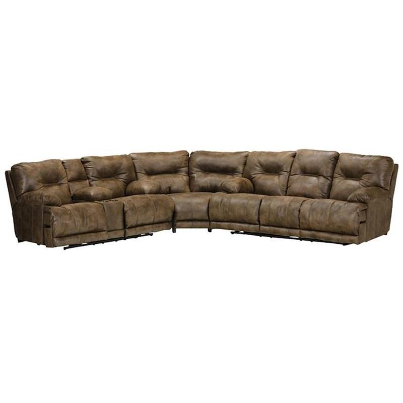 Large Picture of Catnapper Voyager 643845 Power Recline Sofa w/3x Recliner & Drop Down Table - Elk