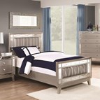 Coaster Furniture Leighton 204921T Twin Bed with Mirrored Panel Accents