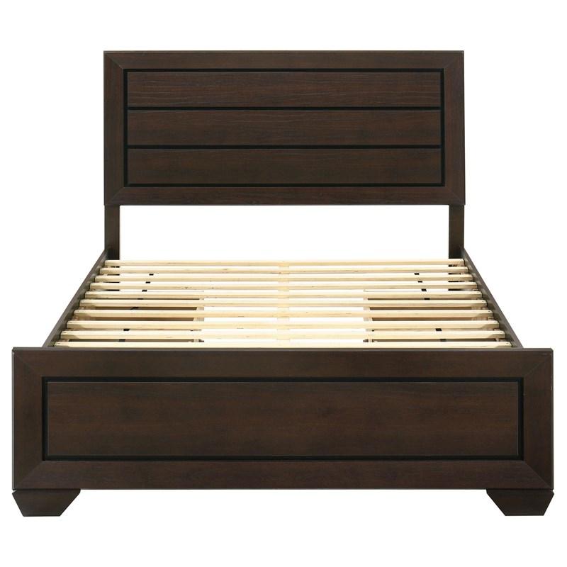 Large Picture of Coaster Furniture Kauffman 204390Q Wood Queen Storage Panel Bed - Dark Cocoa