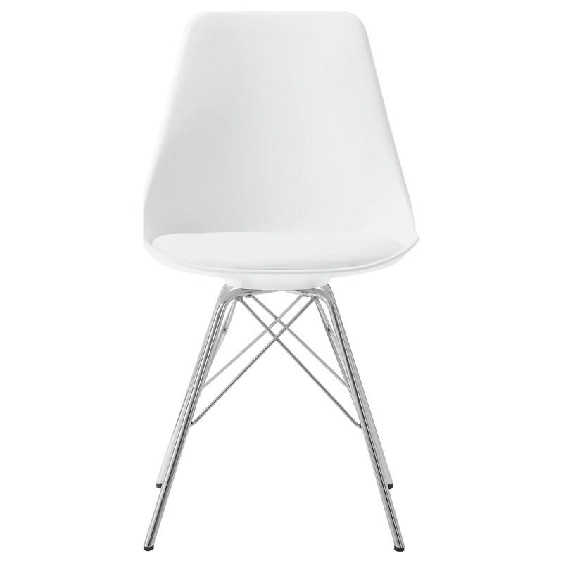 Large Picture of Coaster Furniture Juniper 102792 Polypropylene Dining Side Chair - White
