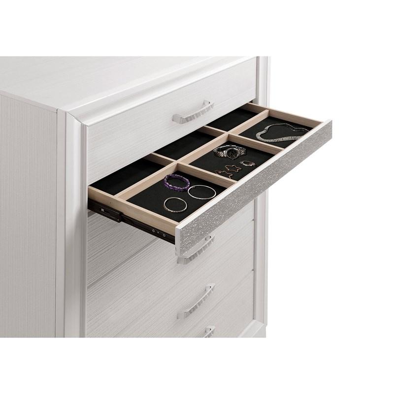Large Picture of Coaster Furniture Miranda 205115 5-Drawer Bedroom Chest - White