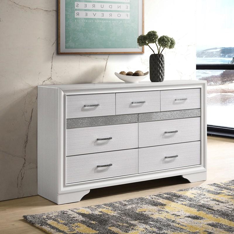 Large Picture of Coaster Furniture Miranda 205113 7-Drawer Dresser - White
