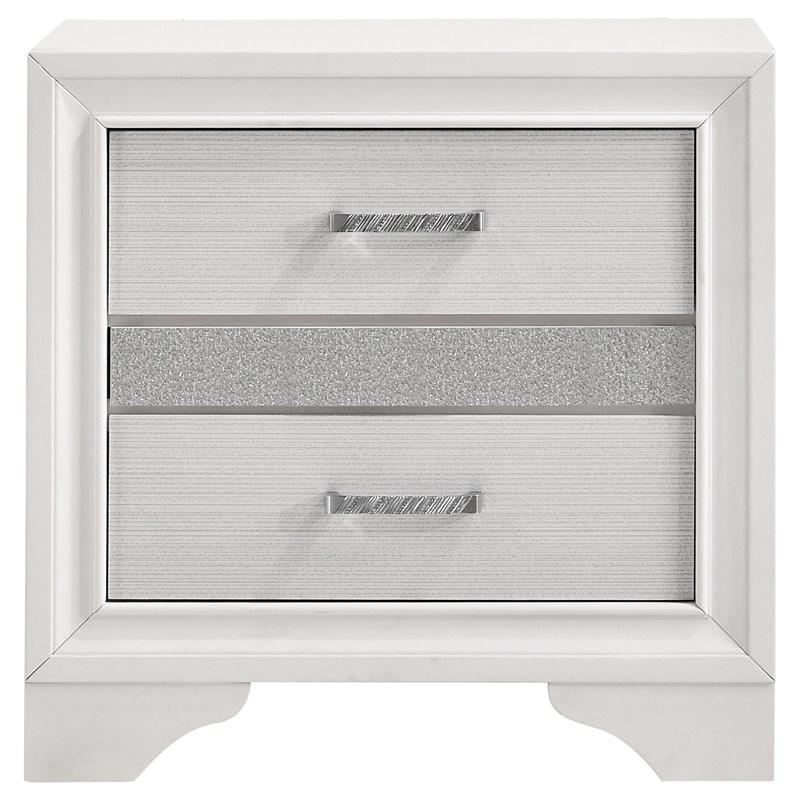 Large Picture of Coaster Furniture Miranda 205112 2-Drawer Nightstand - White