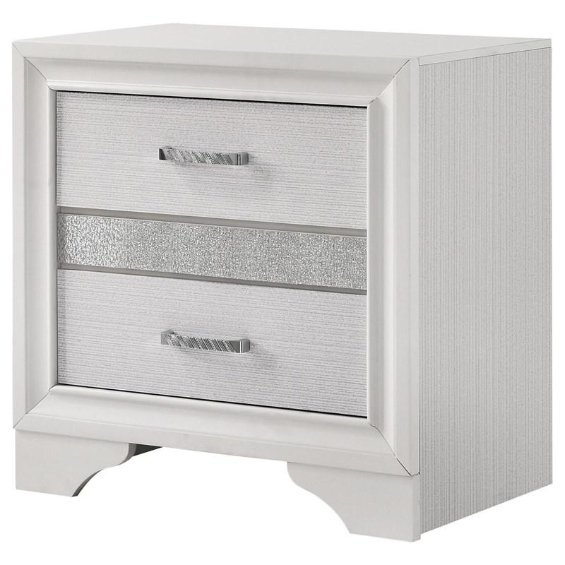 Large Picture of Coaster Furniture Miranda 205112 2-Drawer Nightstand - White