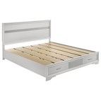 Coaster Furniture Miranda 205111KW 51-inch Wood California King Storage Panel Bed - White