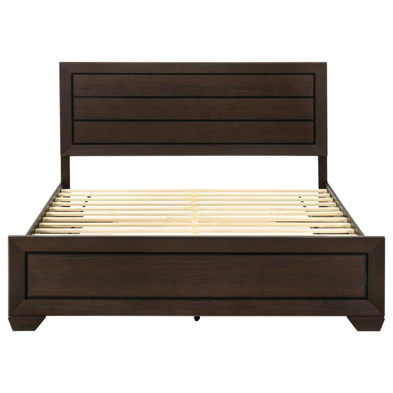 Large Picture of Coaster Furniture Kauffman 204390KE Wood Eastern King Storage Panel Bed - Dark Cocoa