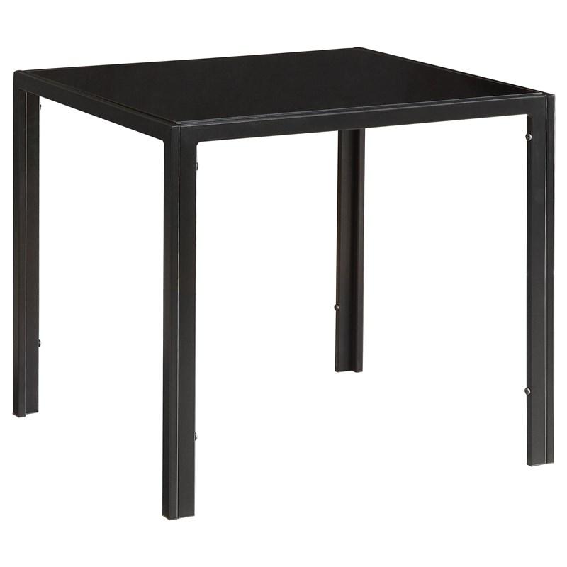 Large Picture of Coaster Furniture Brock 720457 Rectangular Glass Top Coffee Table Set - Black