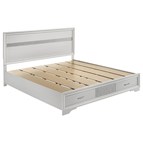 Coaster Furniture Miranda 205111KE 51-inch Wood Eastern King Storage Panel Bed - White