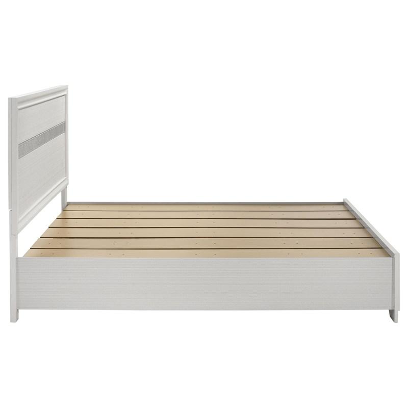 Large Picture of Coaster Furniture Miranda 205111KE 51-inch Wood Eastern King Storage Panel Bed - White