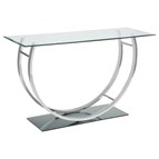 Coaster Furniture Danville 704989 U-shaped Glass Top Entryway Console Table - Chrome