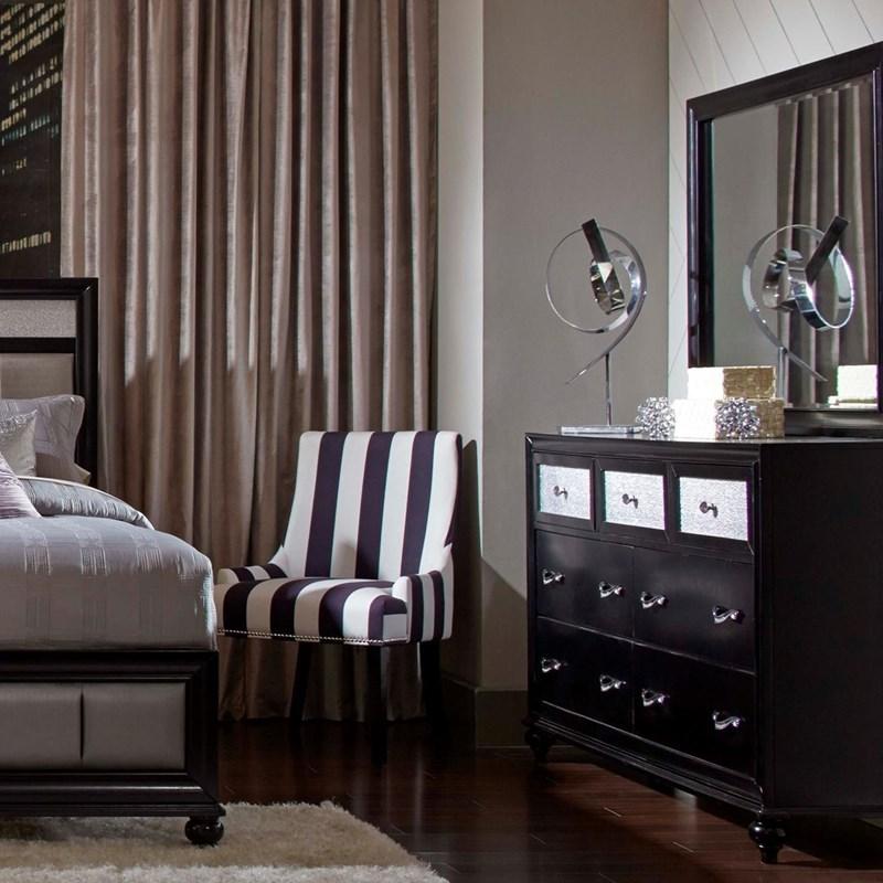 Large Picture of Coaster Furniture Barzini 200894 Dresser Mirror - Black