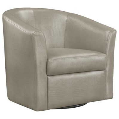 Coaster Furniture Turner 902726 Upholstered Barrel Back Swivel Chair - Champagne