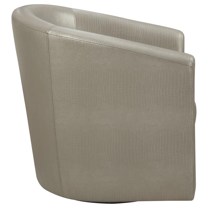 Large Picture of Coaster Furniture Turner 902726 Upholstered Barrel Back Swivel Chair - Champagne