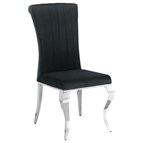 Coaster Furniture Betty 105072 Velvet Upholstered Dining Side Chair - Black