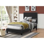 Coaster Furniture Mauve 300558T Upholstered Twin Panel Bed - Black
