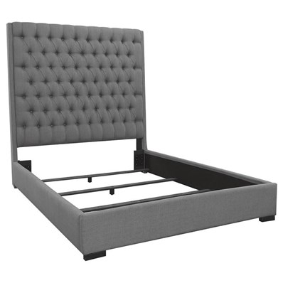Coaster Furniture Camille 300621Q Upholstered Queen Panel Bed - Grey