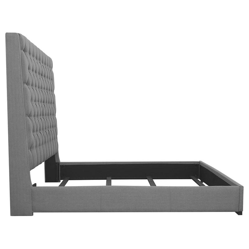 Large Picture of Coaster Furniture Camille 300621Q Upholstered Queen Panel Bed - Grey