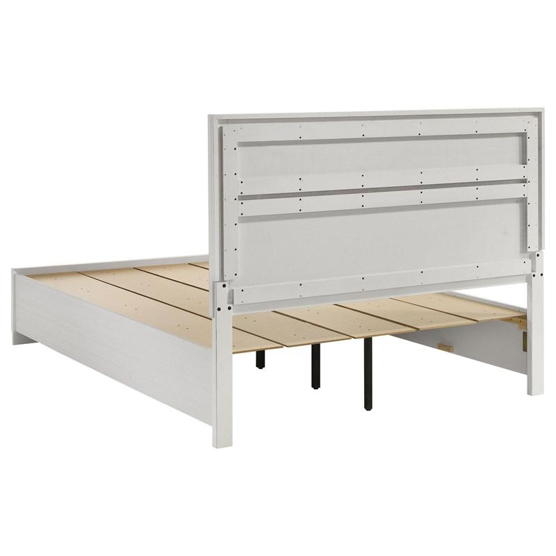 Large Picture of Coaster Furniture Miranda 205111Q 51-inch Wood Queen Storage Panel Bed - White