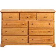 Mako Wood Furniture Polo 800-40-9 Dresser (Dressers - 9 Drawers)