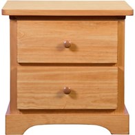 Mako Wood Furniture Polo 800-60 2-Drawer Nightstand (Nightstands - 2 Drawers)