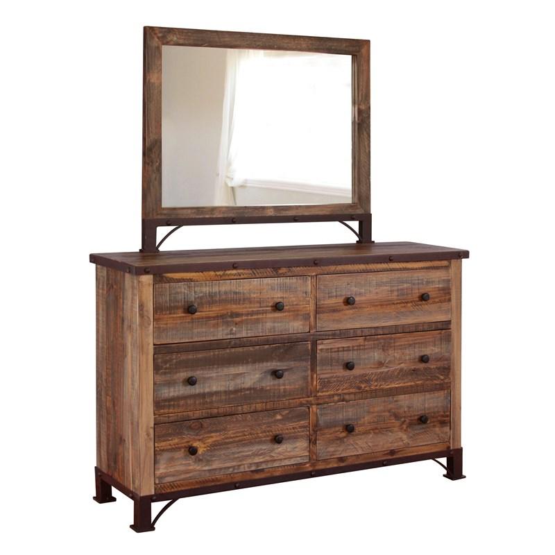 Large Picture of International Furniture Direct Antique IFD966MIRR Dresser Mirror