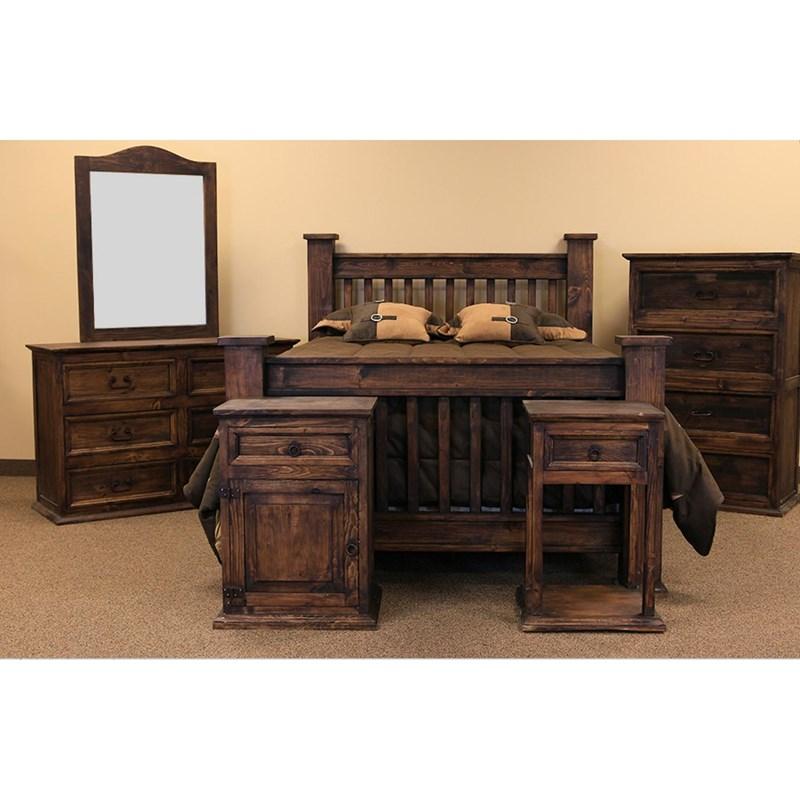Large Picture of LMT Imports Mission Medio MEDIO-CAM093 King Poster Bed
