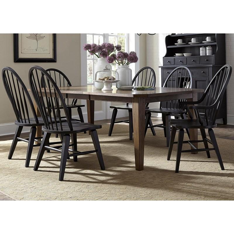 Large Picture of Liberty Furniture Industries Inc. Hearthstone 482-C1000S Windsor Back Side Chair