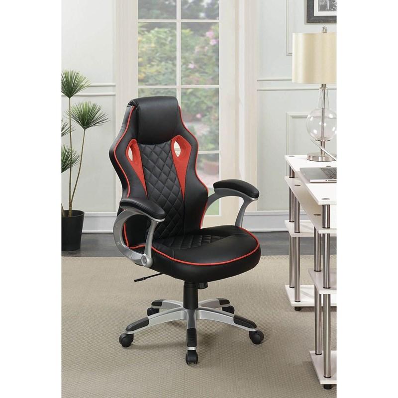 Large Picture of Coaster Furniture Lucas 801497 Upholstered Adjustable Home Office Desk Chair - Black