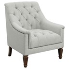 Coaster Furniture Avonlea 505643 Fabric Upholstered Sloped Arm Chair - Grey Fabric