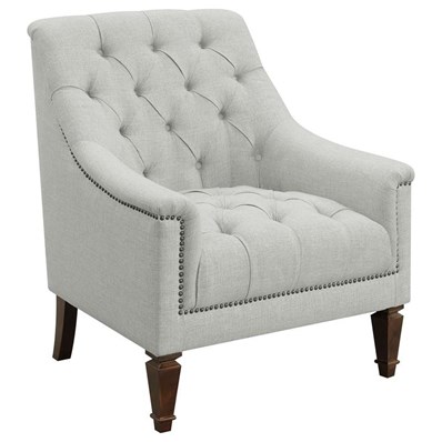 Coaster Furniture Avonlea 505643 Fabric Upholstered Sloped Arm Chair - Grey Fabric