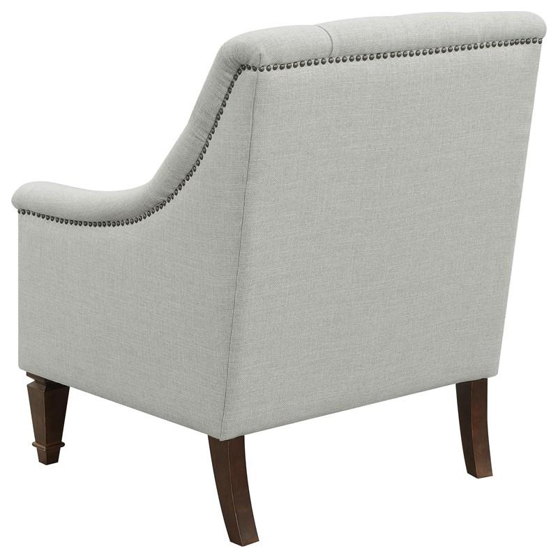 Large Picture of Coaster Furniture Avonlea 505643 Fabric Upholstered Sloped Arm Chair - Grey Fabric