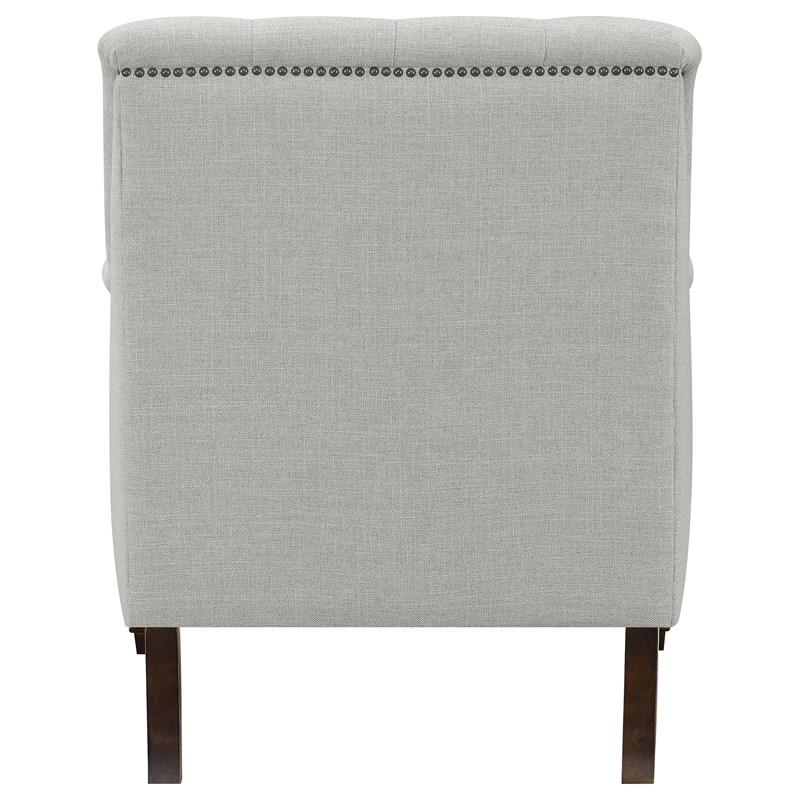 Large Picture of Coaster Furniture Avonlea 505643 Fabric Upholstered Sloped Arm Chair - Grey Fabric