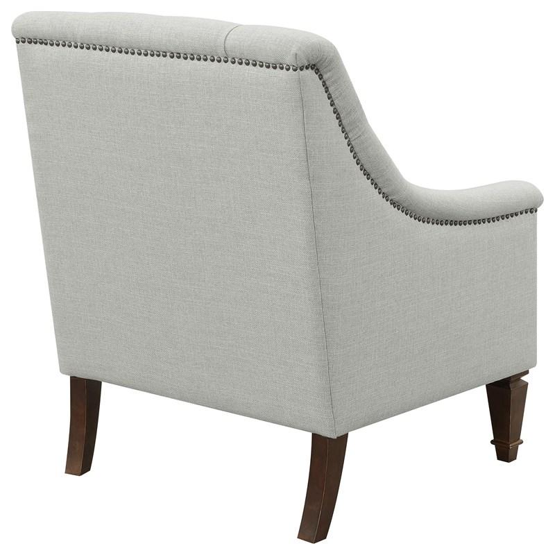 Large Picture of Coaster Furniture Avonlea 505643 Fabric Upholstered Sloped Arm Chair - Grey Fabric