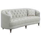 Coaster Furniture Avonlea 505641 Upholstered Sloped Arm Sofa - Grey Fabric