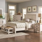 Coaster Furniture Franco 205331KE Wood Eastern King Panel Bed - Distressed White