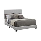 Coaster Furniture Dorian 300763Q Faux Leather Upholstered Queen Panel Bed - Grey