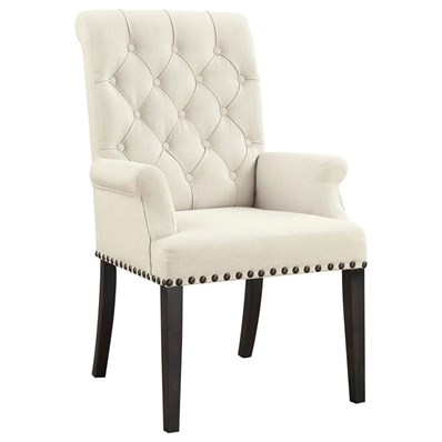 Coaster Furniture Alana 107283 Fabric Upholstered Dining Arm Chair - Beige