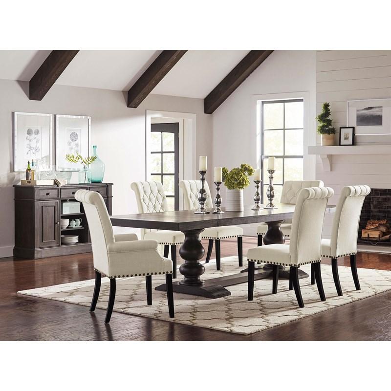 Large Picture of Coaster Furniture Alana 107286 Fabric Upholstered Dining Side Chair - Beige