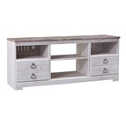 Signature Design by Ashley Willowton W267-68 Large TV Stand with Fireplace Option